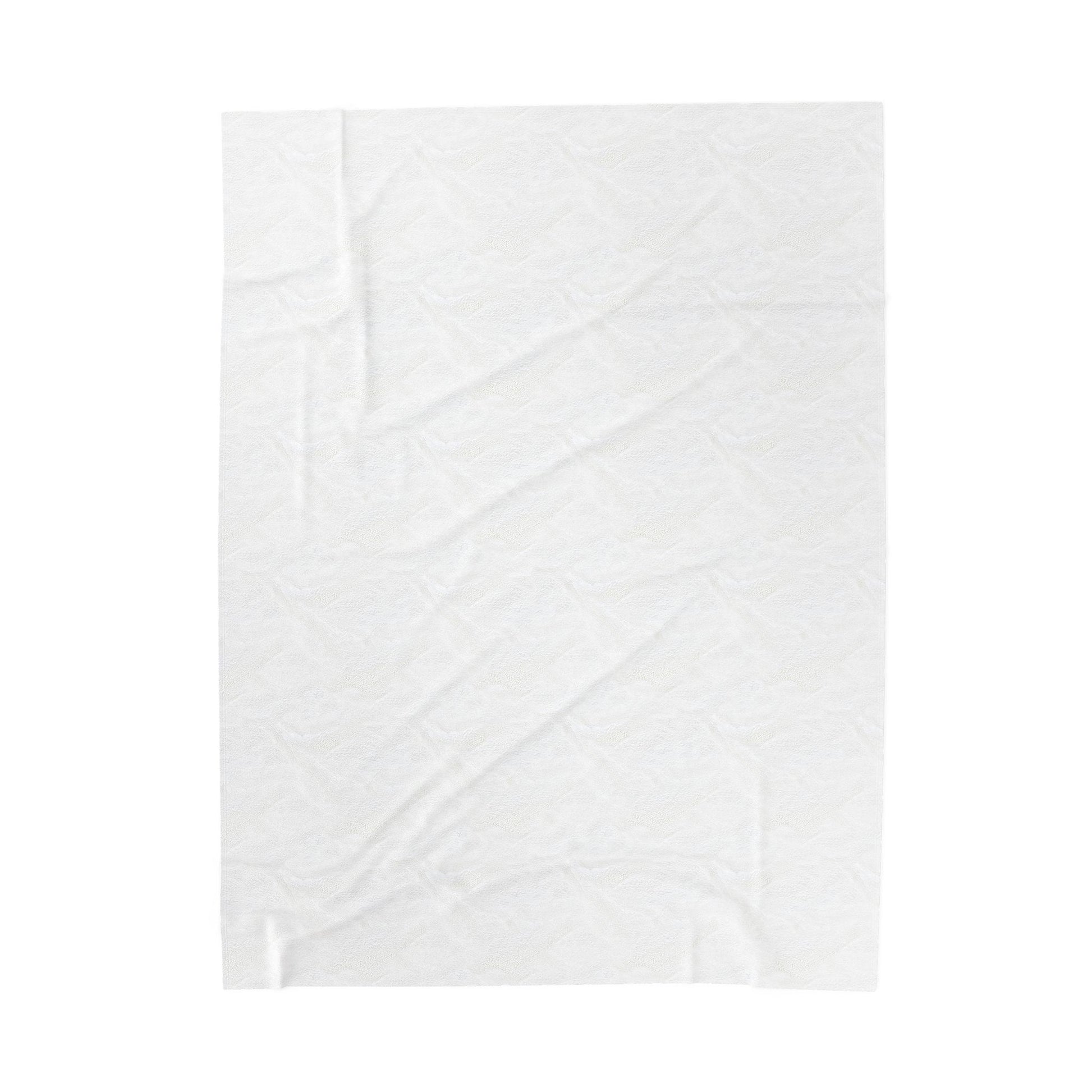 Plain white back of patterned throw blanket for Hanukkah